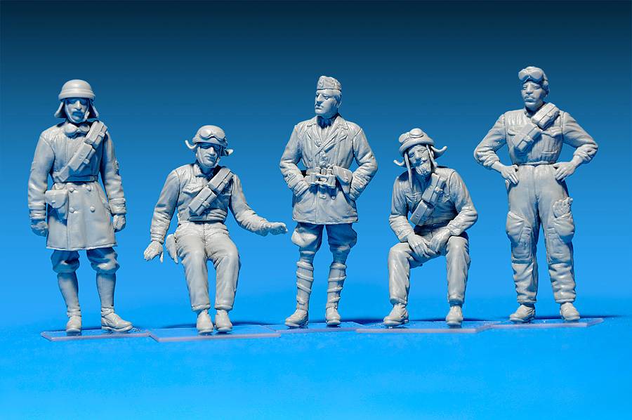 Italian Tank Crew Resin Heads – Image 3