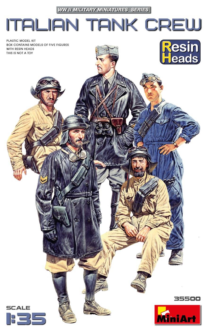 Italian Tank Crew Resin Heads