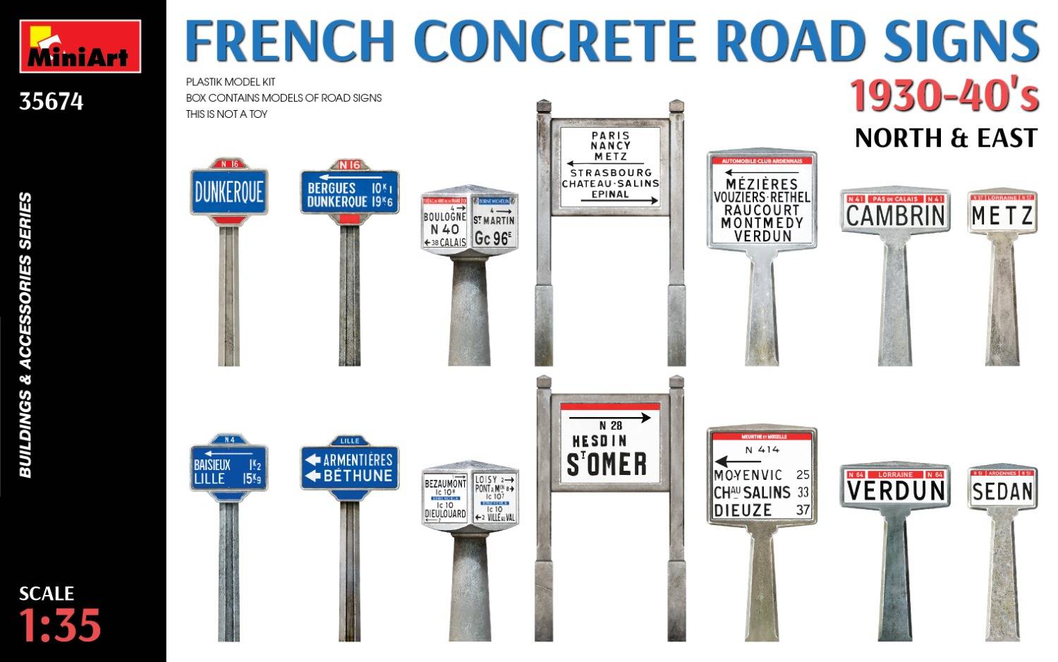 French Concrete Road Signs 1930-40’s North & East