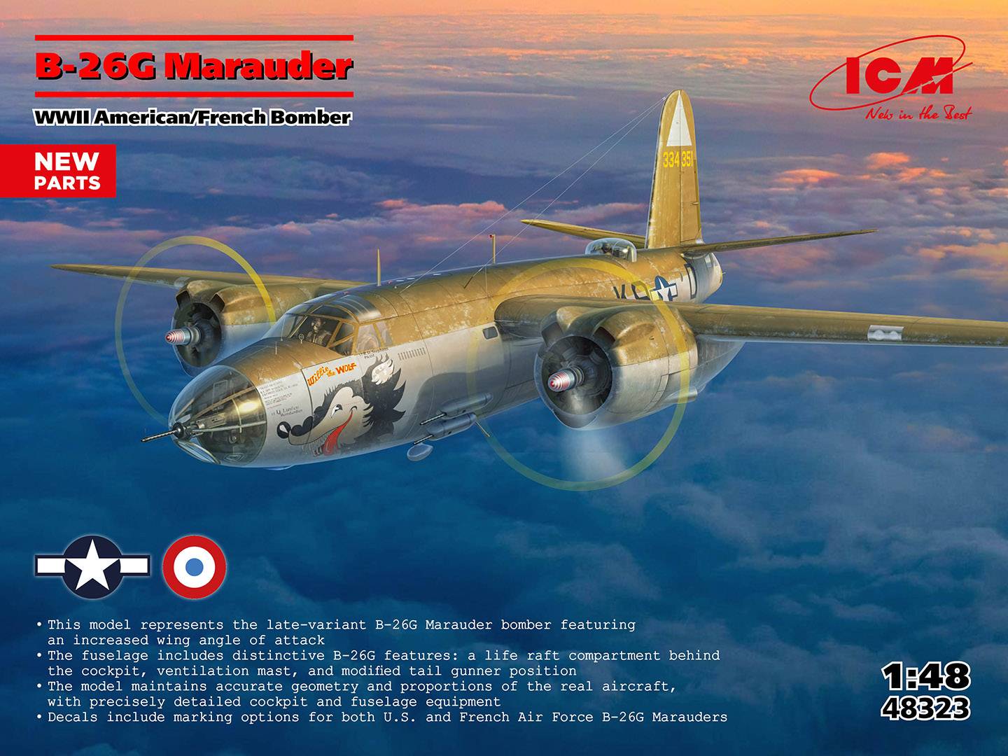 B-26G Marauder WWII American/French Bomber