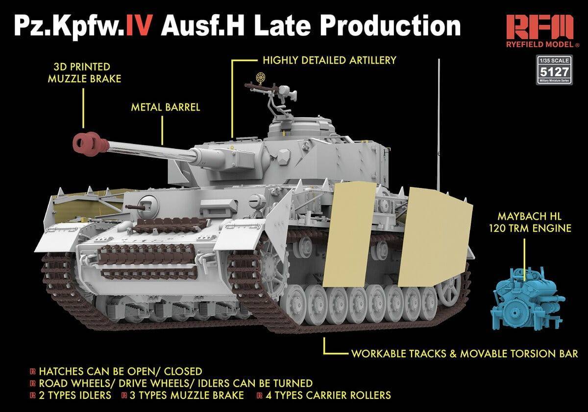 Sd.Kfz.161/1 Panzerkampfwagen IV Ausf. H Late Production – Image 2