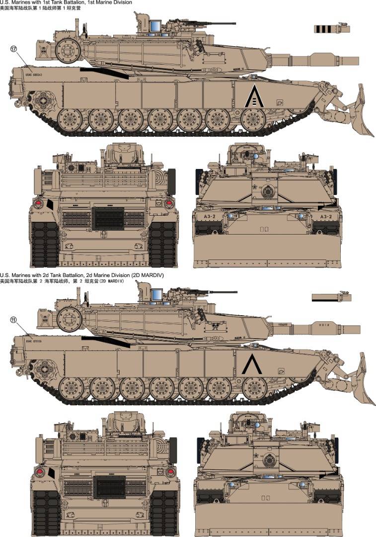 USMC M1A1 FEP Abrams/Combat Dozer Blade with workable track links – Image 4