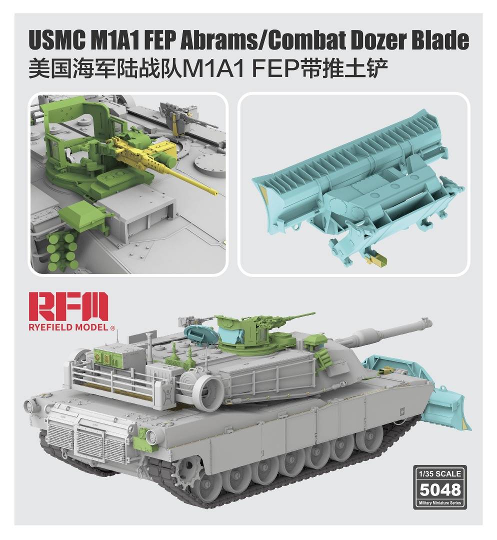 USMC M1A1 FEP Abrams/Combat Dozer Blade with workable track links – Image 3