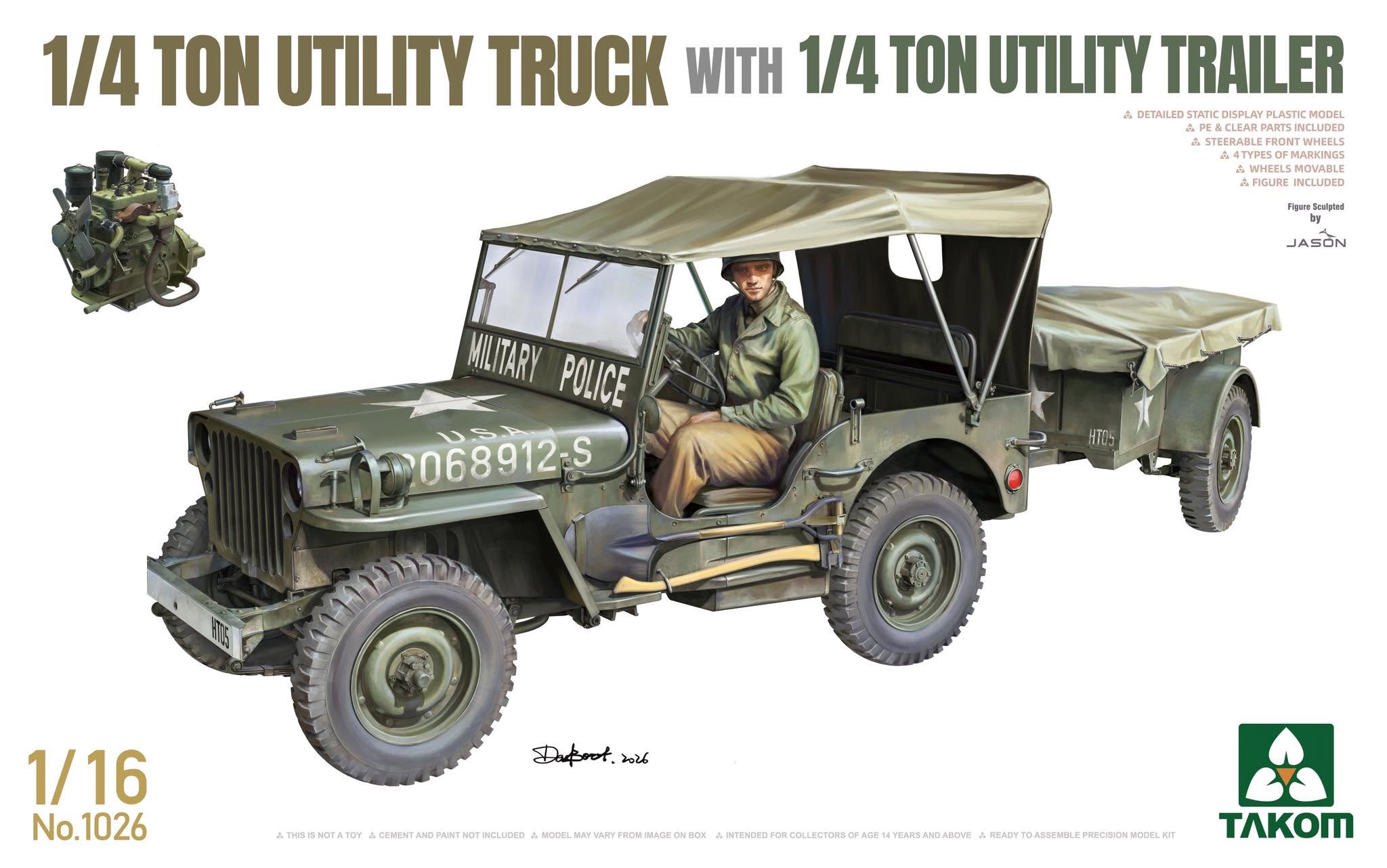 1/4 ton Utility Truck with 1/4 ton Utility trailer