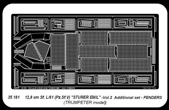 Fenders pour 12,8cm Sf. L/61 Pz.Sf.V Sturer Emil – Image 4