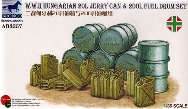 WWII Hungarian 20L Jerry Can & 200L Fuel Drum
