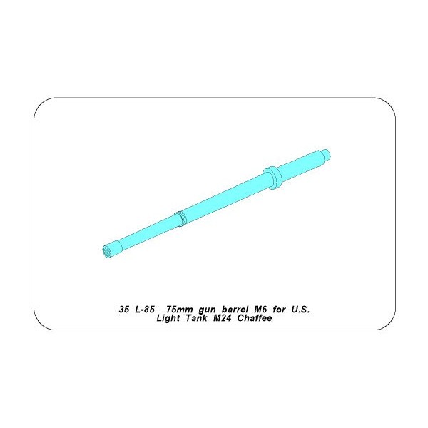 75mm Gun Barrel for U.S. Light Tank M24 Chaffee – Image 5