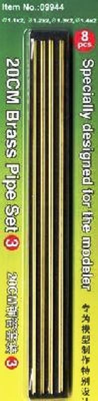 SET 3 - TUBES EN LAITON 20cm (4 types différents)