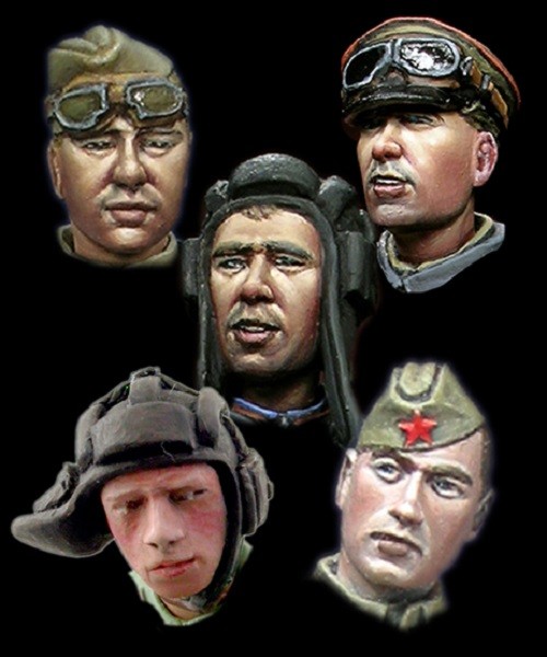 WW2 Russian Heads Set 1