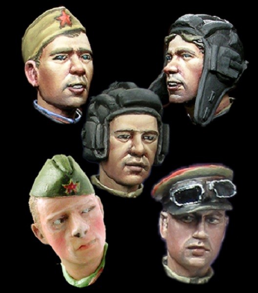WW2 Russian Heads Set 2