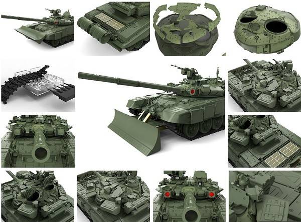 RUSSIAN MAIN BATTLE TANK T-90 w/TBS-86 TANK DOZER – Image 2
