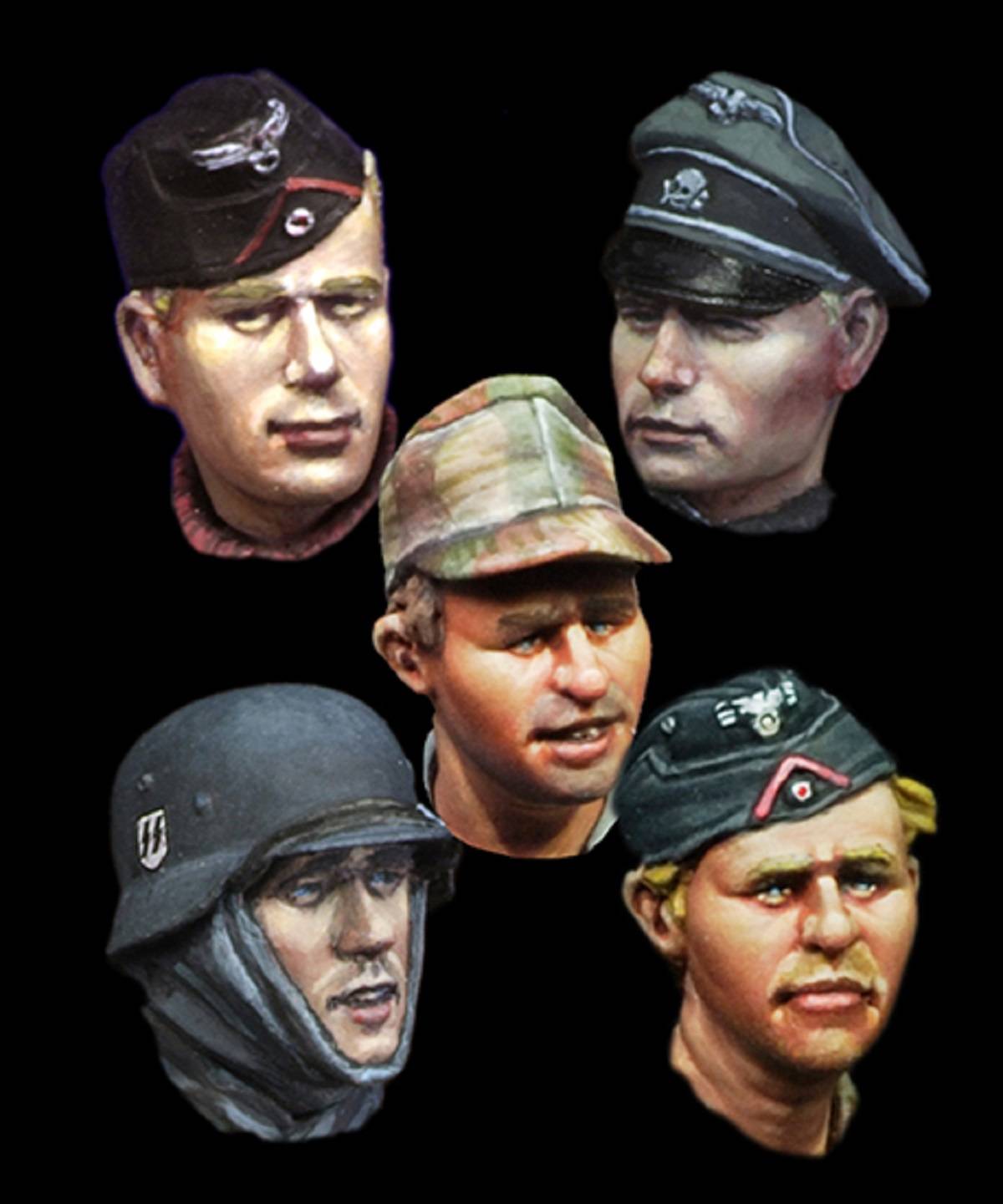 WW2 German Heads Set 1