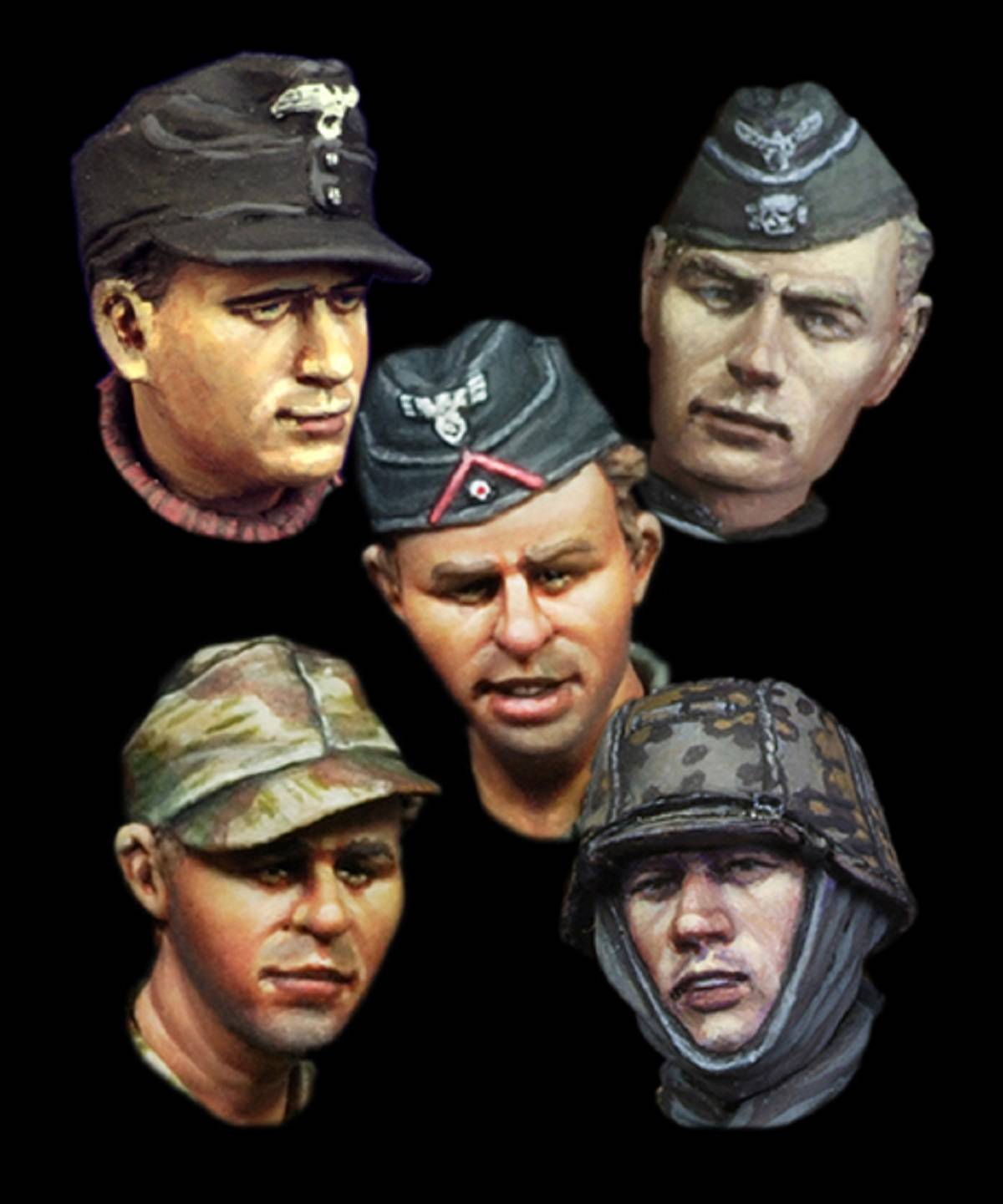 WW2 German Heads Set 2