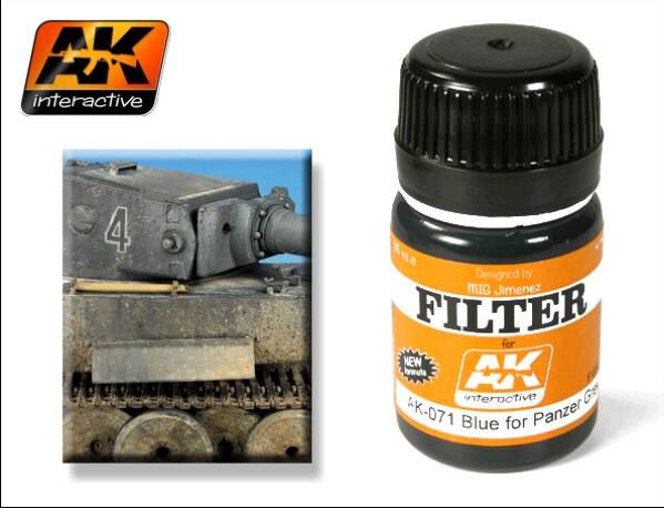 FILTRE BLEU FONCE pour TEINTE GRIS PANZER
