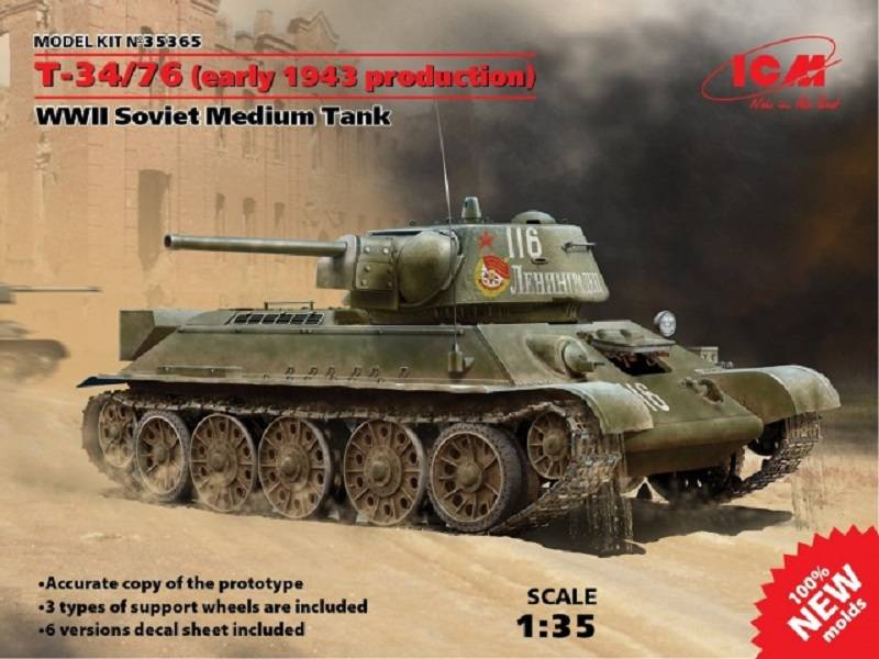 WWII Soviet Medium Tank T-34/76 (early 1943 production)