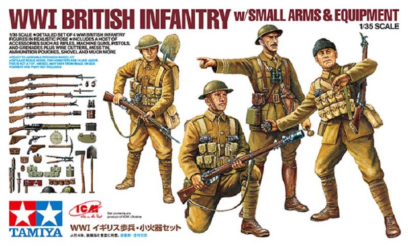 WWI British Infantry w/Small Arms & Equipment