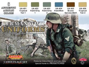 GERMAN WWII UNIFORMS SET 1 6x 22ml acrylic colours