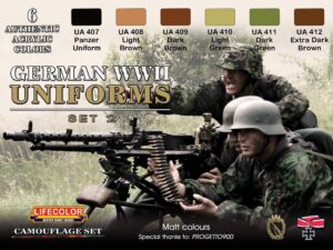 GERMAN WWII UNIFORMS SET-2 6x 22ml acrylic colours