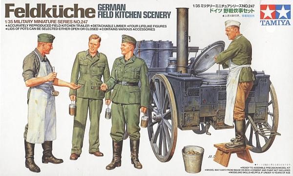Feldküche German field kitchen scenery