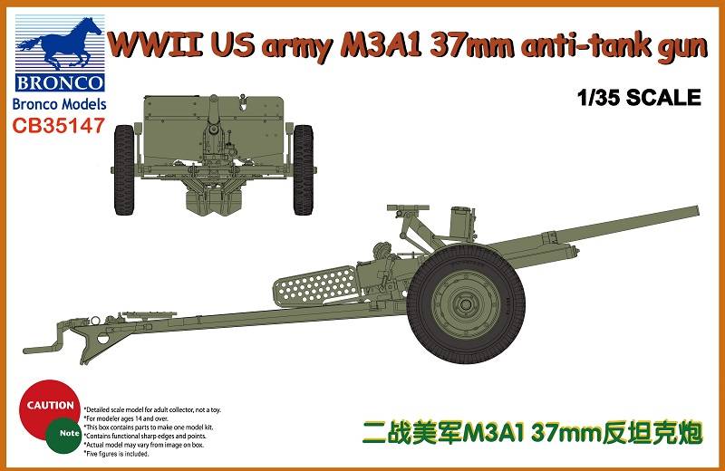 WWII US army M3A1 37mm anti-tank gun