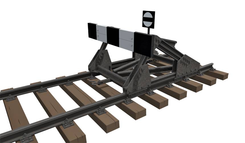 VOIE FERROVIAIRE avec IMPASSE. JAUGE EUROPÉENNE – Image 7