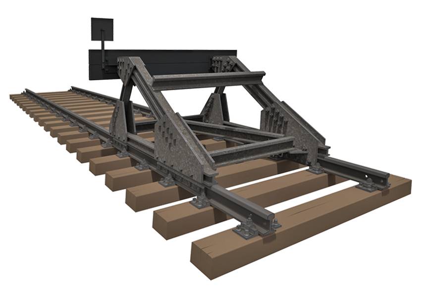 VOIE FERROVIAIRE avec IMPASSE. JAUGE EUROPÉENNE – Image 9