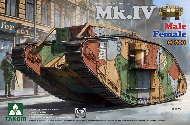 WWI Heavy Battle Tank Mk.IV Male/Female 2 In 1