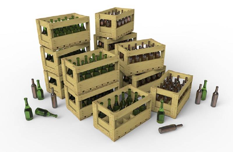 WINE BOTTLES & WOODEN CRATES – Image 2