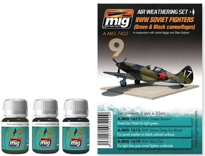 WWII SOVIET AIRPLANES (Green & Black camouflages) SET