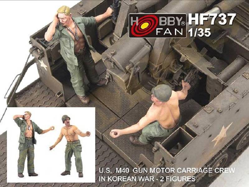 U.S. M40 Gun Motor Carriage Crew in Korean War – Image 2