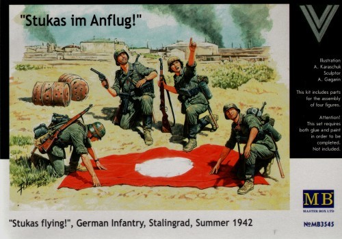 "Stukas im Anflug!" "Stukas flying!", German Infantry, Stalingrad, Summer 1942