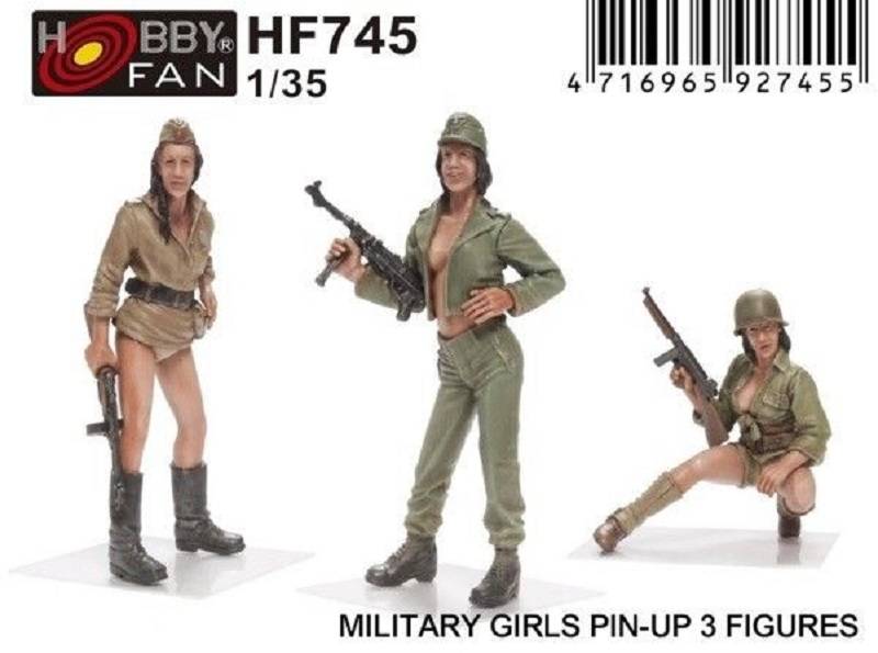 Military Girls Pin-Up - 3 Figures