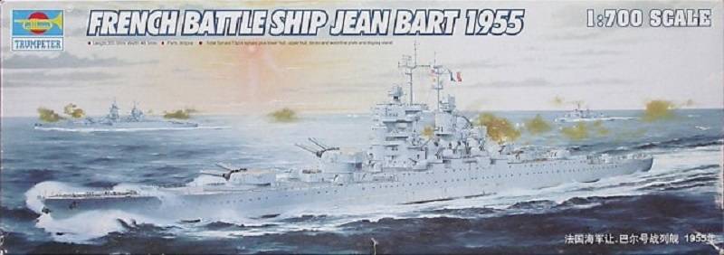 French Battleship Jean Bart 1955
