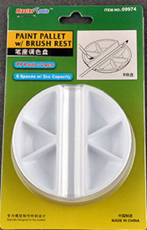 Paint Pallet with Brush Rest