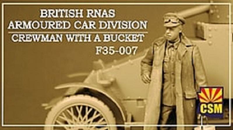 British RNAS Armoured Car Division Crewman with a bucket