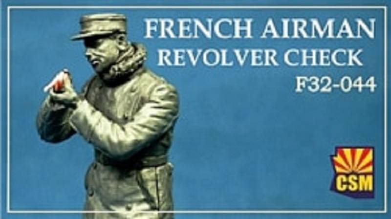 French airman checking revolver