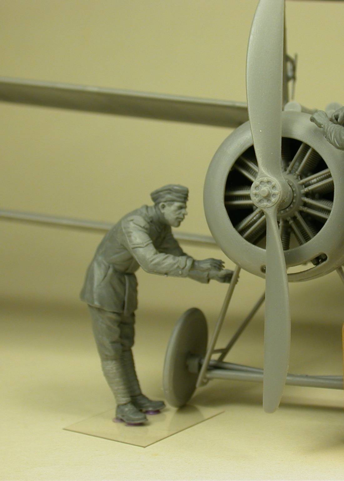 RFC Air Mechanic checking aeroplane – Image 3