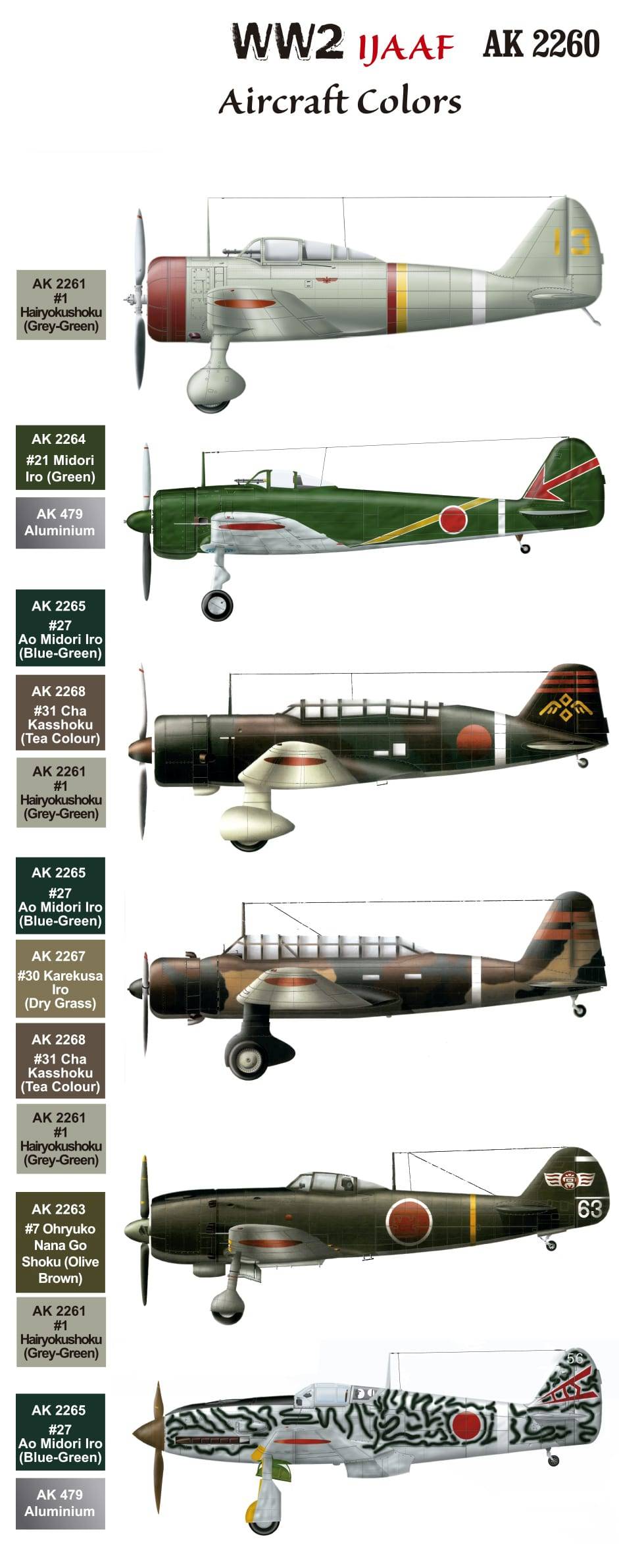 WW2 IJAAF AIRCRAFT COLORS – Image 2
