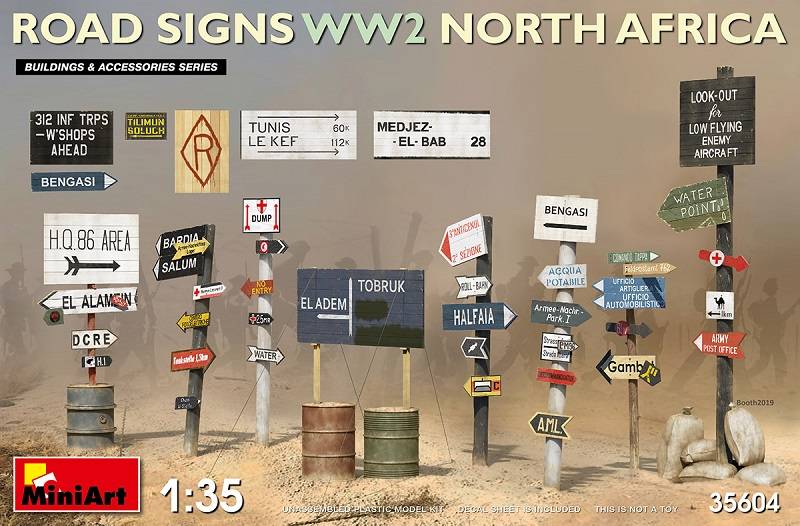 ROAD SIGNS WW2 NORTH AFRICA