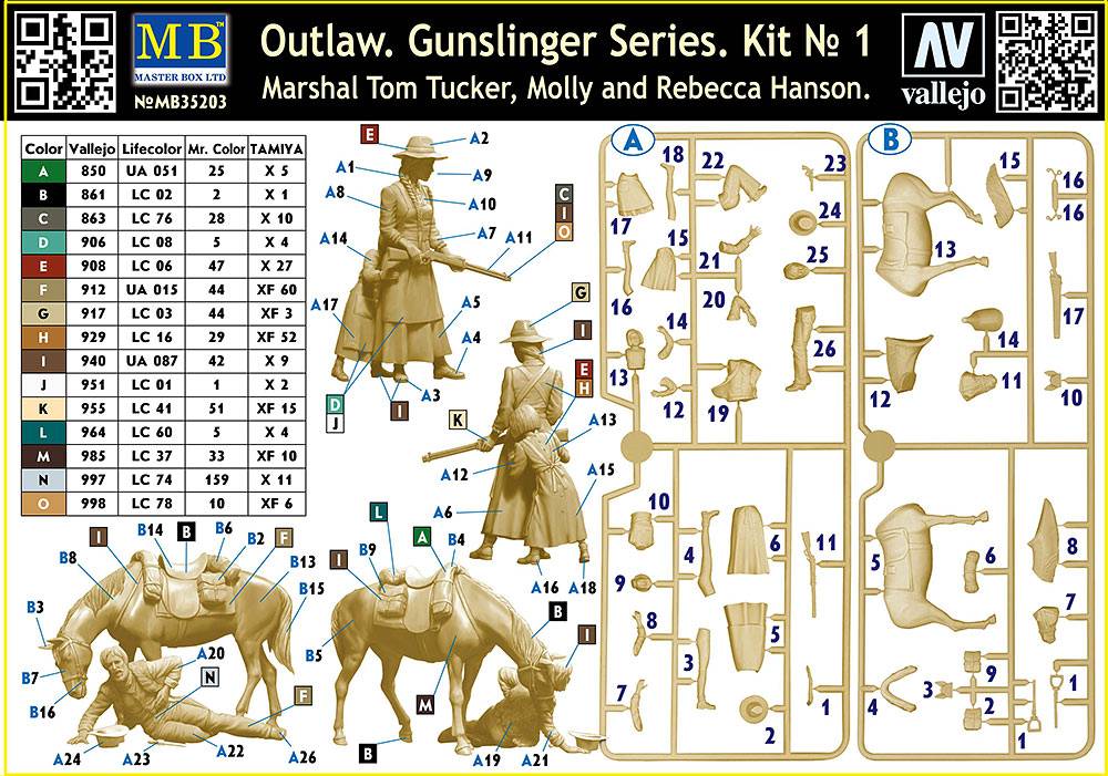 Outlaw. Gunslinger series. Kit No. 2. Marshal Tom Tucker, Molly and Rebecca Hanson – Image 2