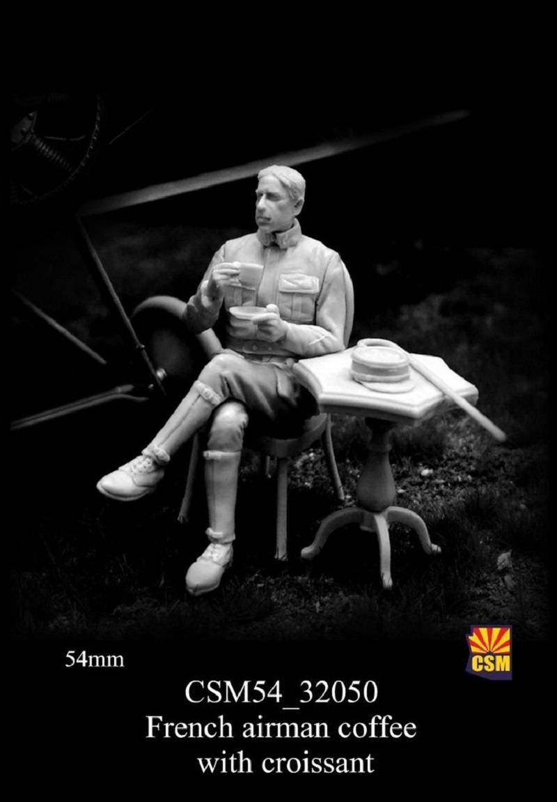 French airman coffee with croissant – Image 3