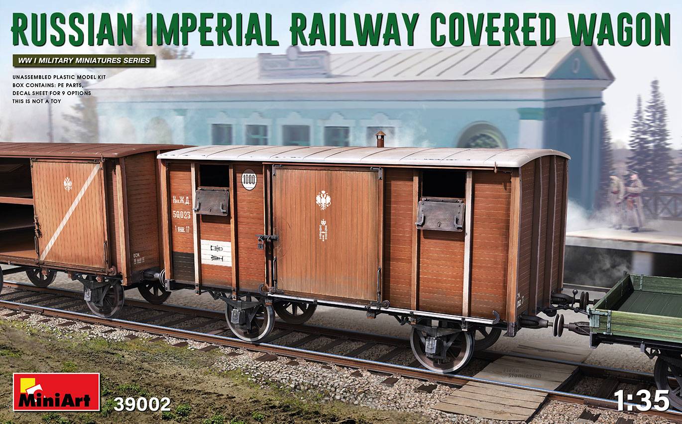RUSSIAN IMPERIAL RAILWAY COVERED WAGON