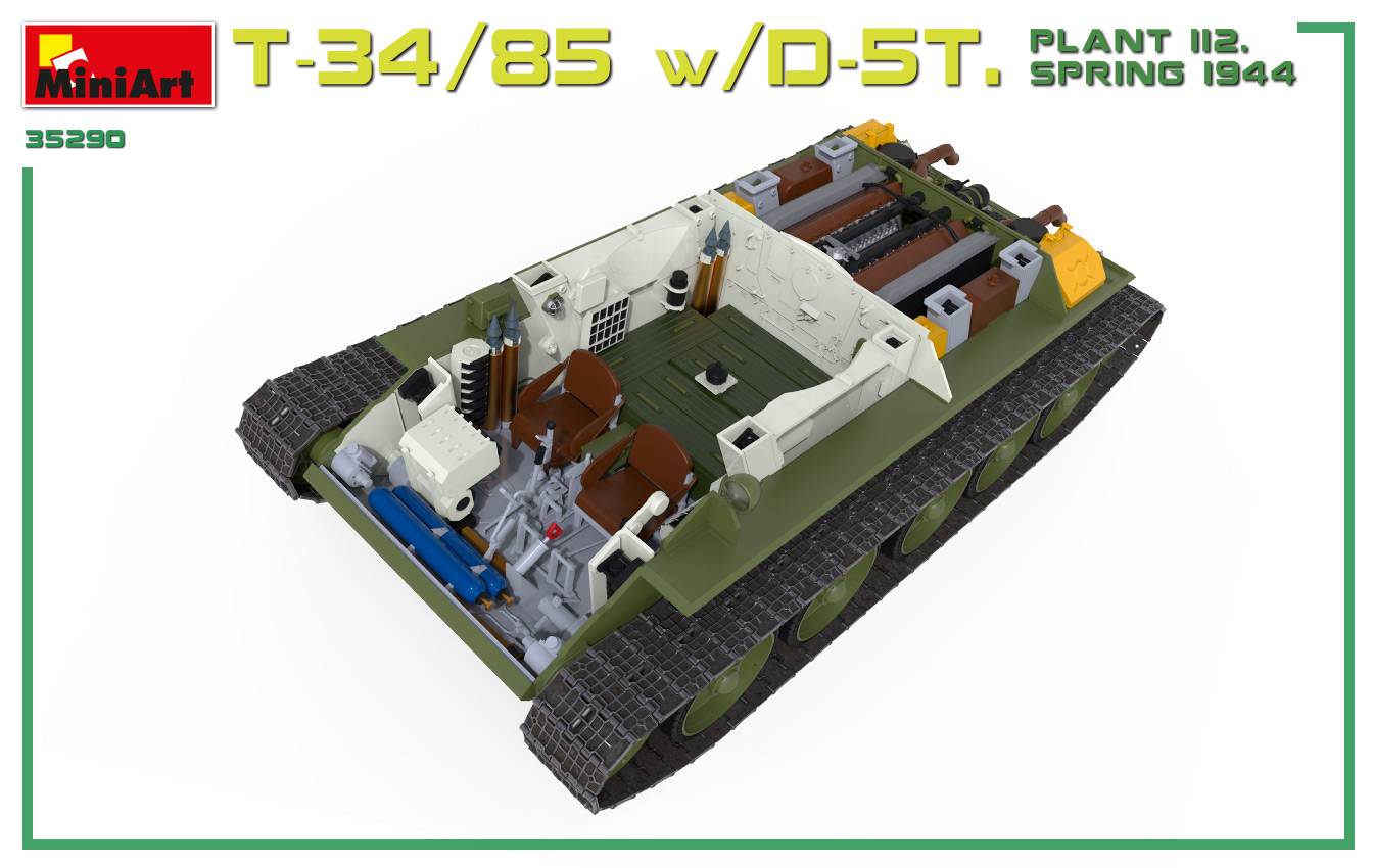 T-34/85 w/D-5T. PLANT 112. SPRING 1944. INTERIOR KIT – Image 23