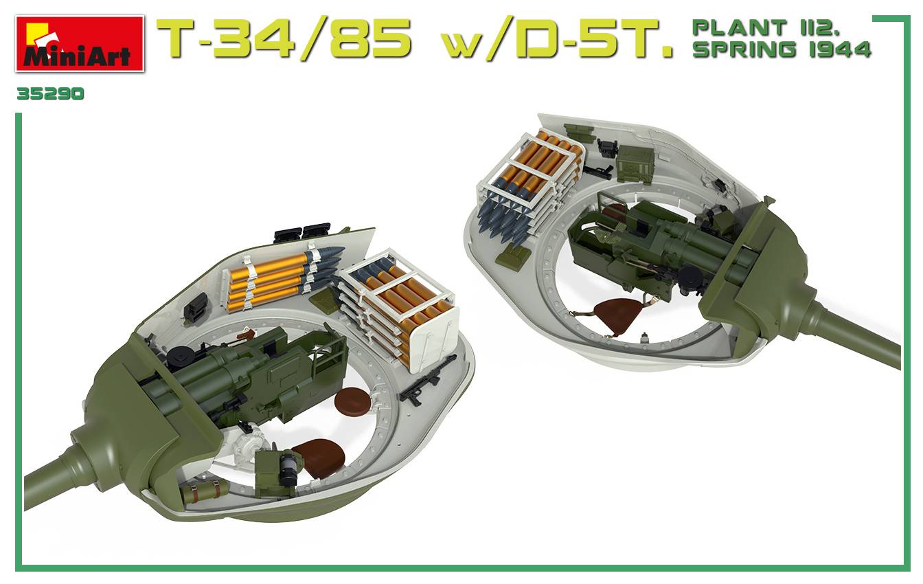 T-34/85 w/D-5T. PLANT 112. SPRING 1944. INTERIOR KIT – Image 25