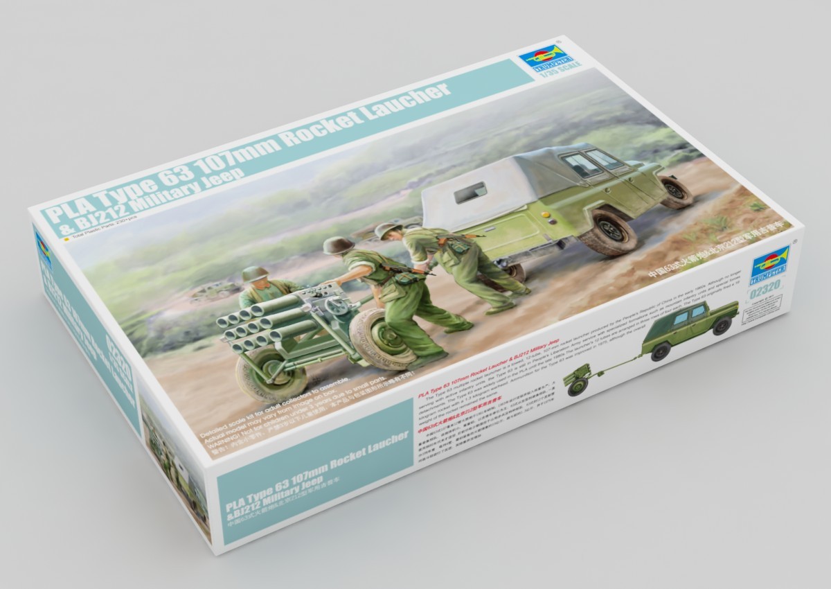 PLA type 63 107mm Rocket Launcher & B212 Military Jeep – Image 2