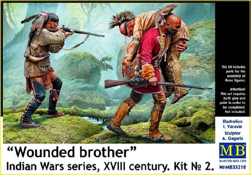 Wounded brother. Indian Wars series, XVIII century. Kit No. 2