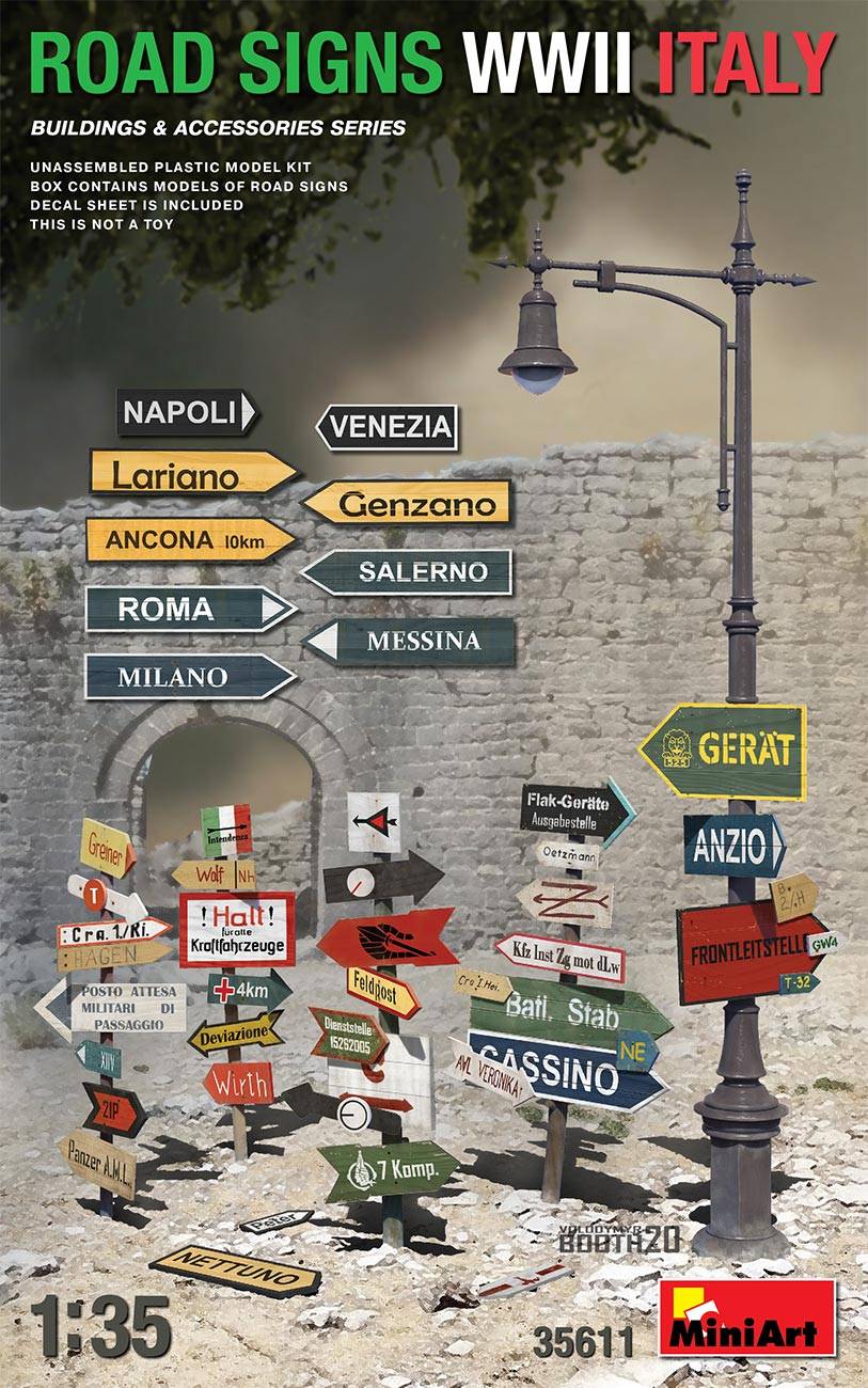 ROAD SIGNS WWII ITALY