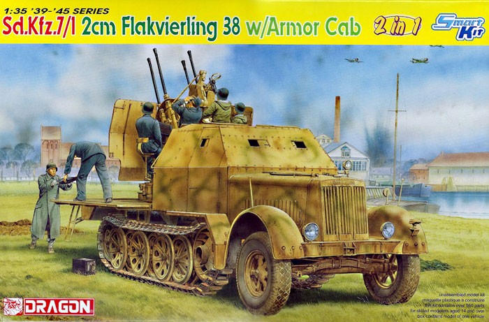 Sd.Kfz.7/1 2cm Flakvierling 38 w/Armor Cab (2 en 1)