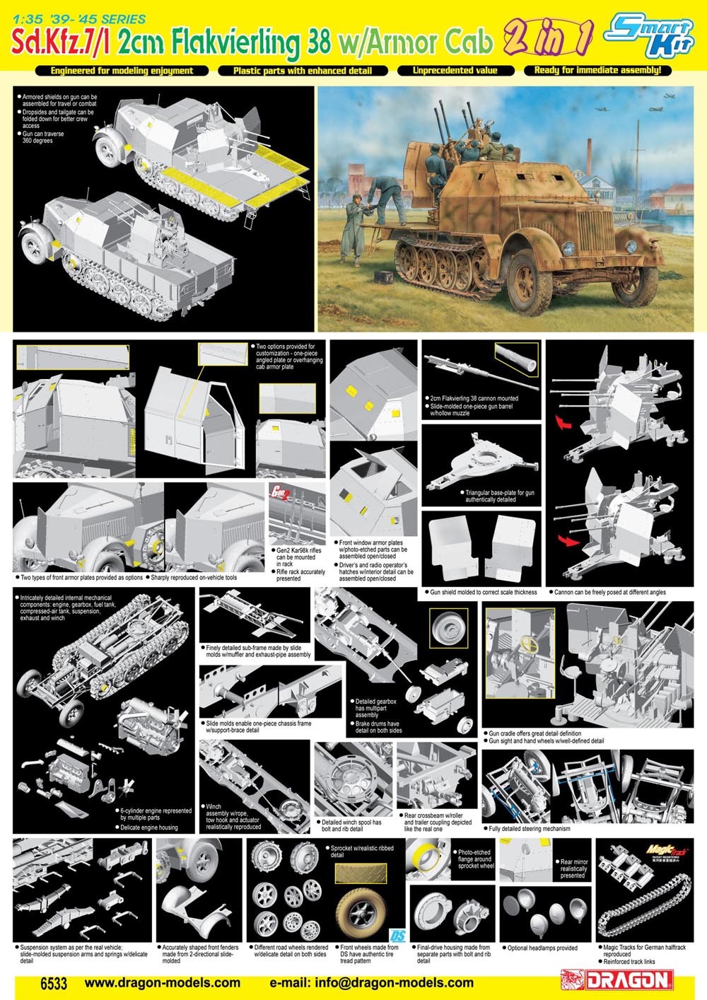 Sd.Kfz.7/1 2cm Flakvierling 38 w/Armor Cab (2 en 1) – Image 8