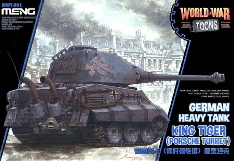 World War Toons King Tiger compatible avec Porsche Turret German Heavy Tank